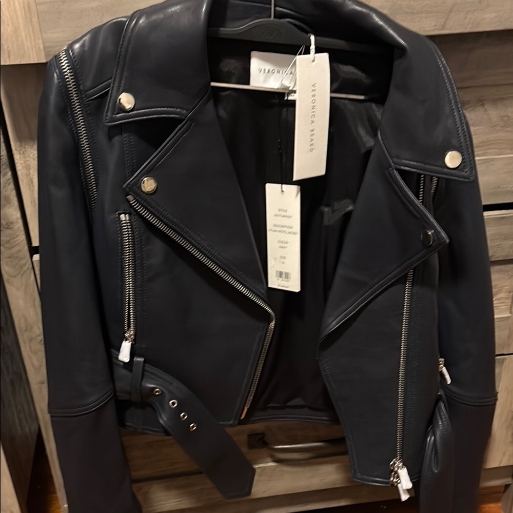 Veronica Beard Black Leather Jacket